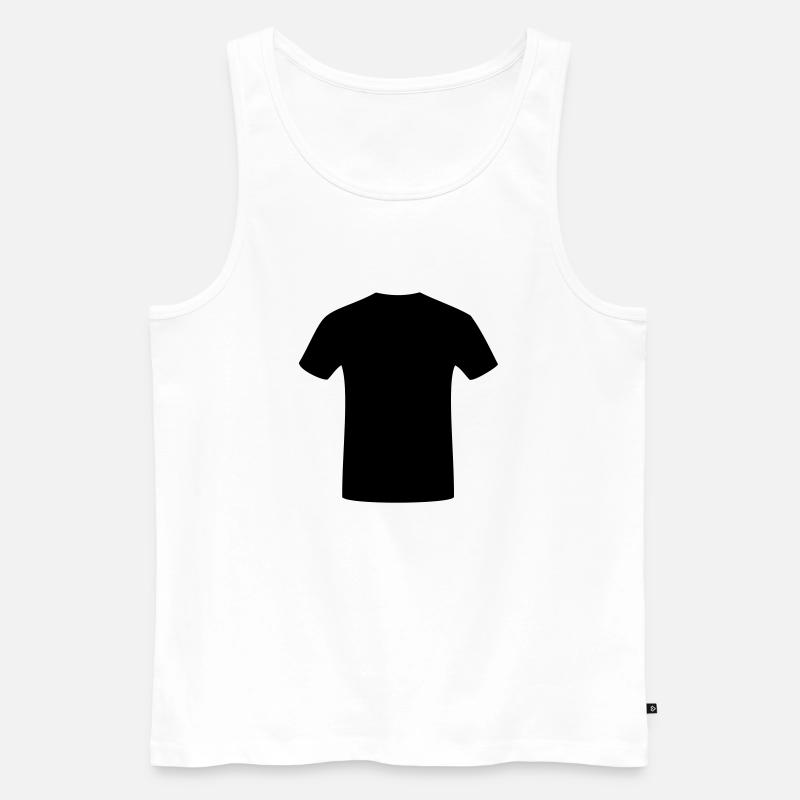 T-Shirt - Männer Premium Bio Tank Top - Weiß