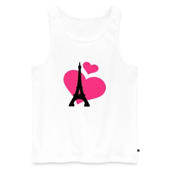 Eiffelturm Paris - Männer Premium Bio Tank Top - Weiß - Vorne - Michal (187cm)
