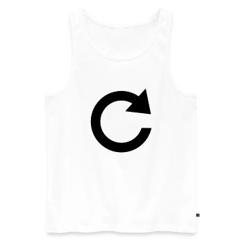 pfel_drehen___f1 - Männer Premium Bio Tank Top - Weiß - Vorne - Michal (187cm)