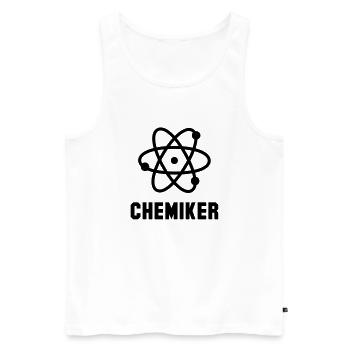 chemiker - Men's Premium Organic Tank Top - white - Front - AI Model Male 178 light (178cm)