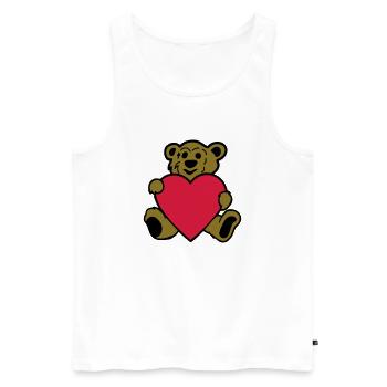 baer teddy bear - Men's Premium Organic Tank Top - white - Front - Michal (187cm)