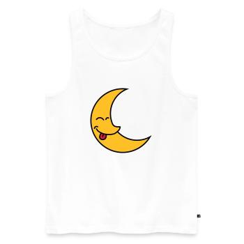 Funny Moon - Débardeur bio Premium Homme - blanc - Devant - AI Model Male 178 light (178cm)