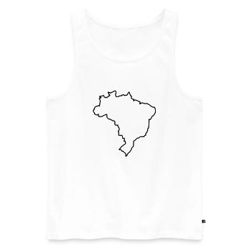 Brésil / / Coupe du Monde 2014 / / Football - Débardeur bio Premium Homme - blanc - Devant - AI Model Male 178 light (178cm)