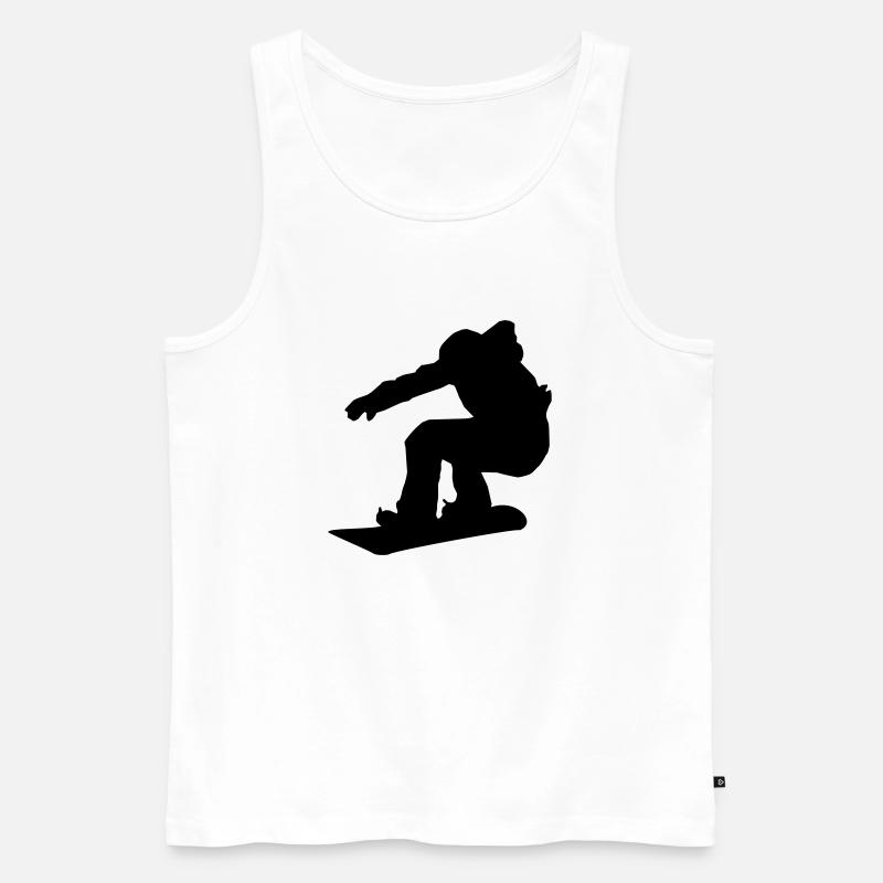 Snowboarder - Männer Premium Bio Tank Top - Weiß