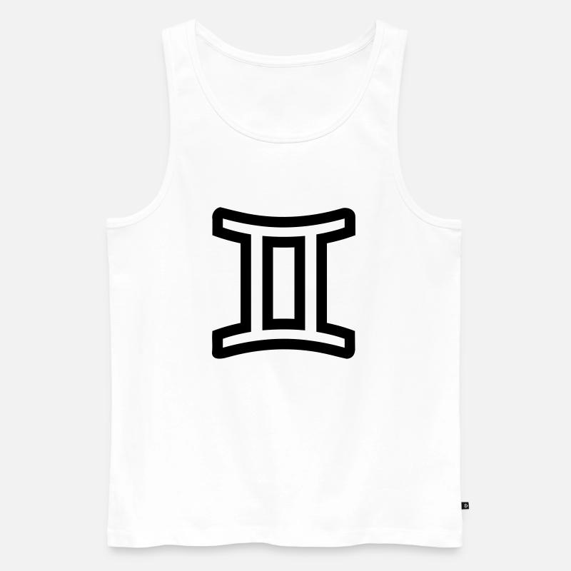 Zwillinge - Männer Premium Bio Tank Top - Weiß