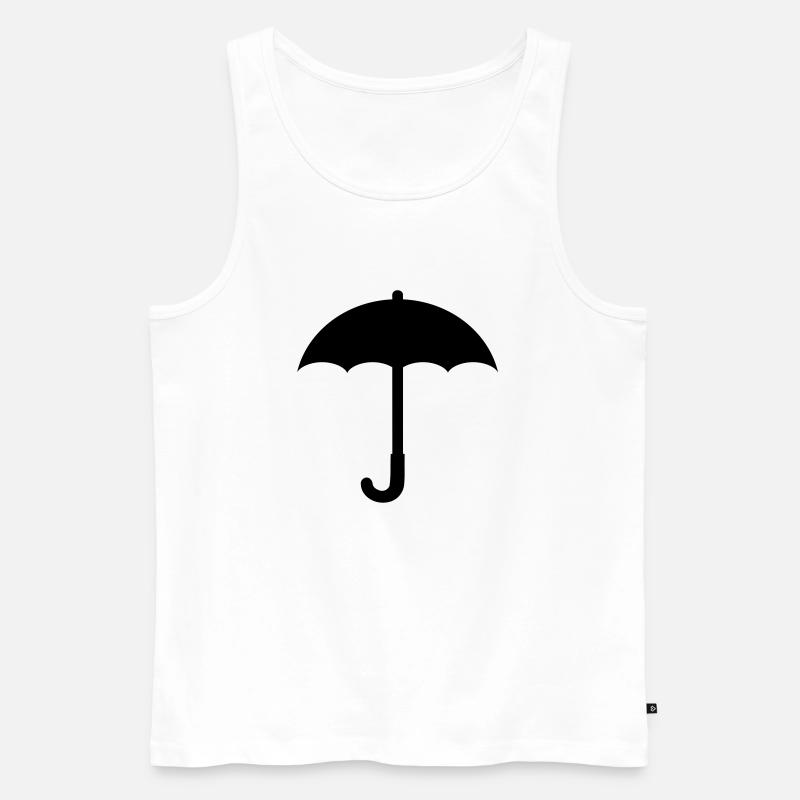 Regenschirm - Männer Premium Bio Tank Top - Weiß
