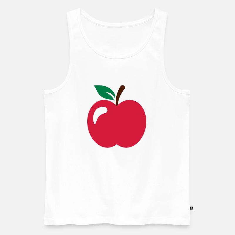 Apfel - Männer Premium Bio Tank Top - Weiß