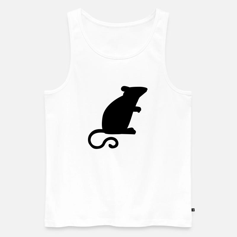 Maus - Männer Premium Bio Tank Top - Weiß