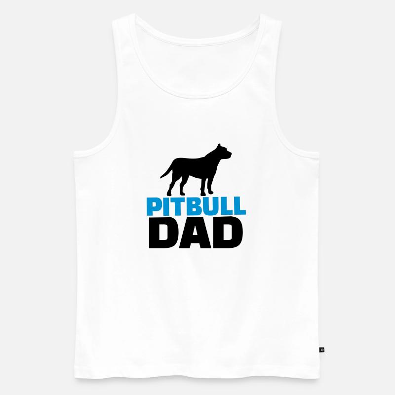 Pitbull - Männer Premium Bio Tank Top - Weiß