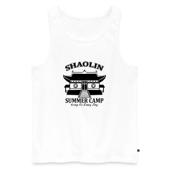 Shaolin Summer Camp - Männer Premium Bio Tank Top - Weiß - Vorne - AI Model Male 178 light (178cm)