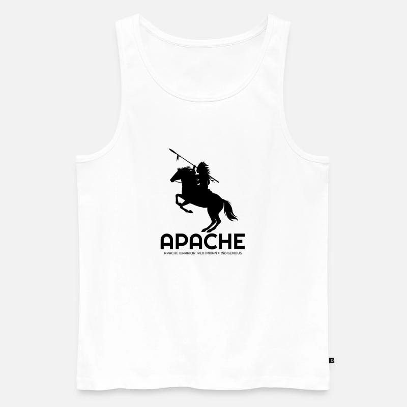 Tout sur Apache, Apache Indian, Apache hoodies, A - Débardeur bio Premium Homme - blanc