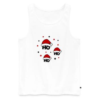 ho ho ho 02 - Men's Premium Organic Tank Top - white - Front - AI Model Male 178 light (178cm)