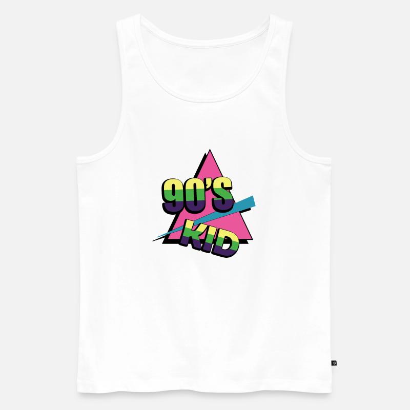 1990iger Sprüche 90s Geschenksidee - Männer Premium Bio Tank Top - Weiß