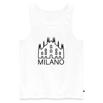 Milan - Men's Premium Organic Tank Top - white - Front - AI Model Male 178 light (178cm)