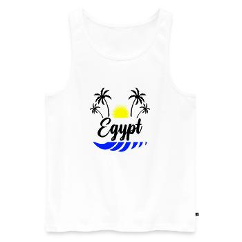 Egypt - Men's Premium Organic Tank Top - white - Front - Michal (187cm)