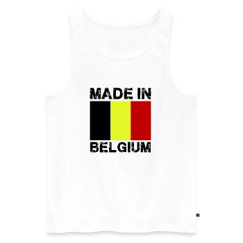 Made in Belgium - Männer Premium Bio Tank Top - Weiß - Vorne - AI Model Male 178 light (178cm)