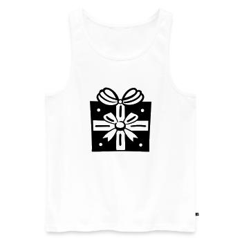 Petite boite cadeau - Débardeur bio Premium Homme - blanc - Devant - Michal (187cm)