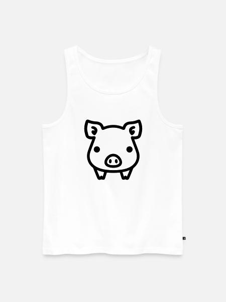 pig - Men's Premium Organic Tank Top - white