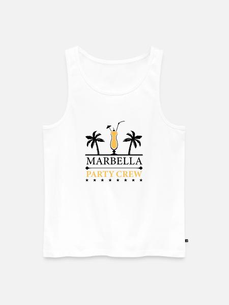 Equipaggio della festa di Marbella - Canottiera ecologica premium da uomo - bianco