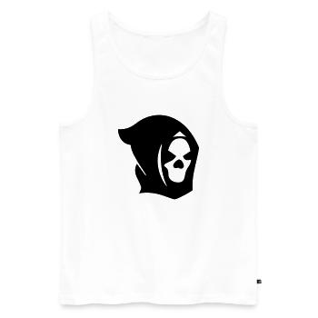 Tête de mort - Débardeur bio Premium Homme - blanc - Devant - AI Model Male 178 light (178cm)