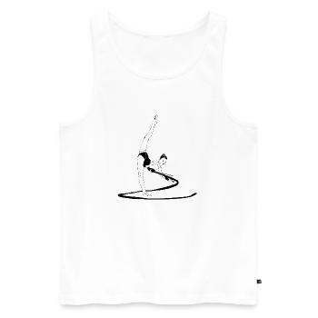 Gymnastique rythmique - Bande - Gymnastique - Débardeur bio Premium Homme - blanc - Devant - Michal (187cm)
