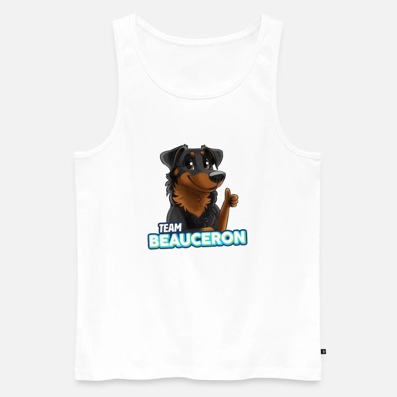 TEAM Beauceron - Schwarz - Männer Premium Bio Tank Top - Weiß