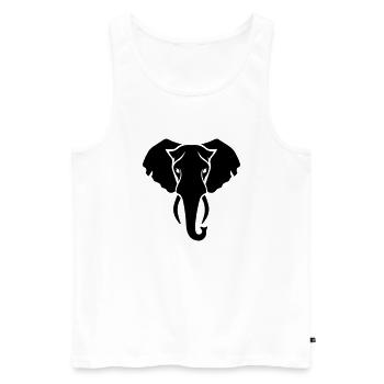 éléphant - Débardeur bio Premium Homme - blanc - Devant - AI Model Male 178 light (178cm)