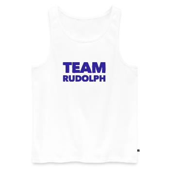 TEAM RUDOLPH Christmas Merry X-Mas : ) - Men's Premium Organic Tank Top - white - Front - AI Model Male 178 light (178cm)