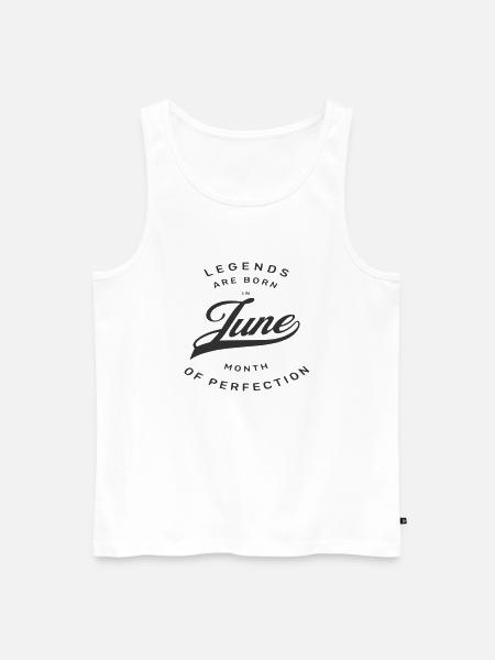 JUNE BIRTHDAY - Men's Premium Organic Tank Top - white
