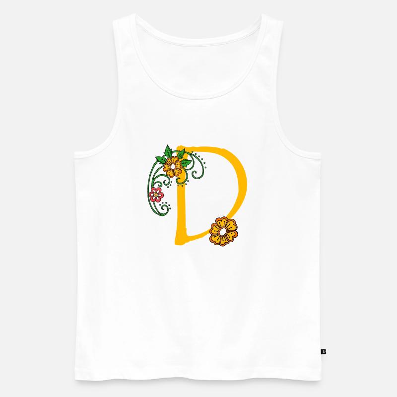 blume 30 d - Männer Premium Bio Tank Top - Weiß