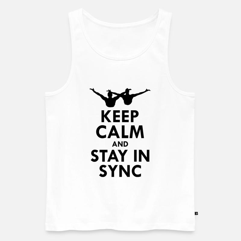 Synchro Schwimmer Synchronschwimmen Lustig - Männer Premium Bio Tank Top - Weiß