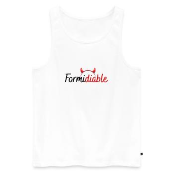 Formidable humor funny man devil original - Men's Premium Organic Tank Top - white - Front - AI Model Male 178 light (178cm)