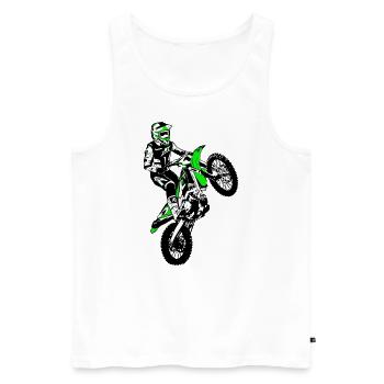 Moto Cross - Motocross - Supercross - Men's Premium Organic Tank Top - white - Front - Michal (187cm)