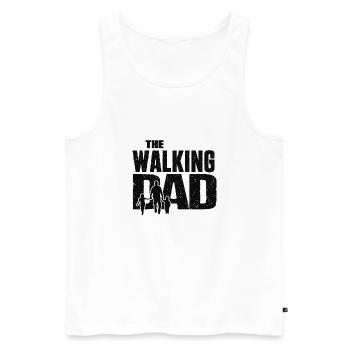 The walking dad - Débardeur bio Premium Homme - blanc - Devant - AI Model Male 178 light (178cm)