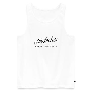 Ardecho Wunderbares Land - Männer Premium Bio Tank Top - Weiß - Vorne - AI Model Male 178 light (178cm)