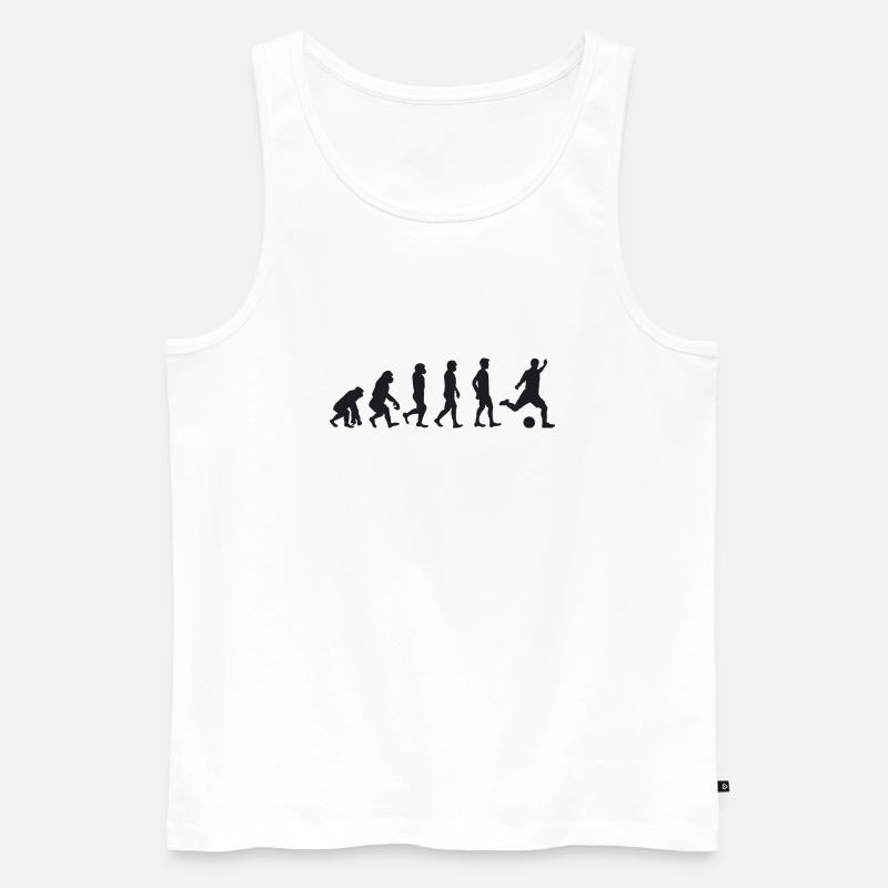 Evolution Fussball - Männer Premium Bio Tank Top - Weiß