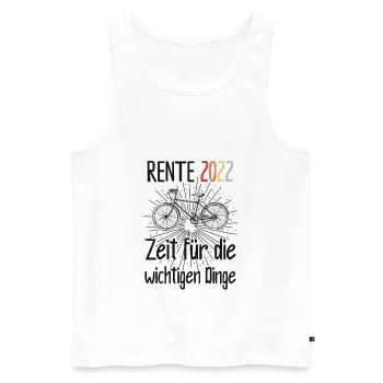 Zeit für wichtige Dinge Ruhestand Rente 2022 - Männer Premium Bio Tank Top - Weiß - Vorne - AI Model Male 178 light (178cm)