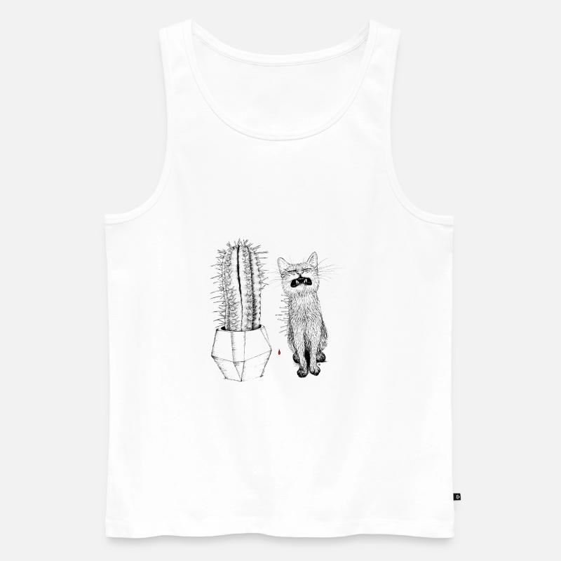 Kaktusschmuser - Männer Premium Bio Tank Top - Weiß