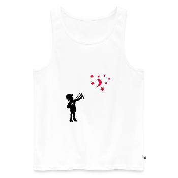 Banksy Zwille - Männer Premium Bio Tank Top - Weiß - Vorne - Michal (187cm)