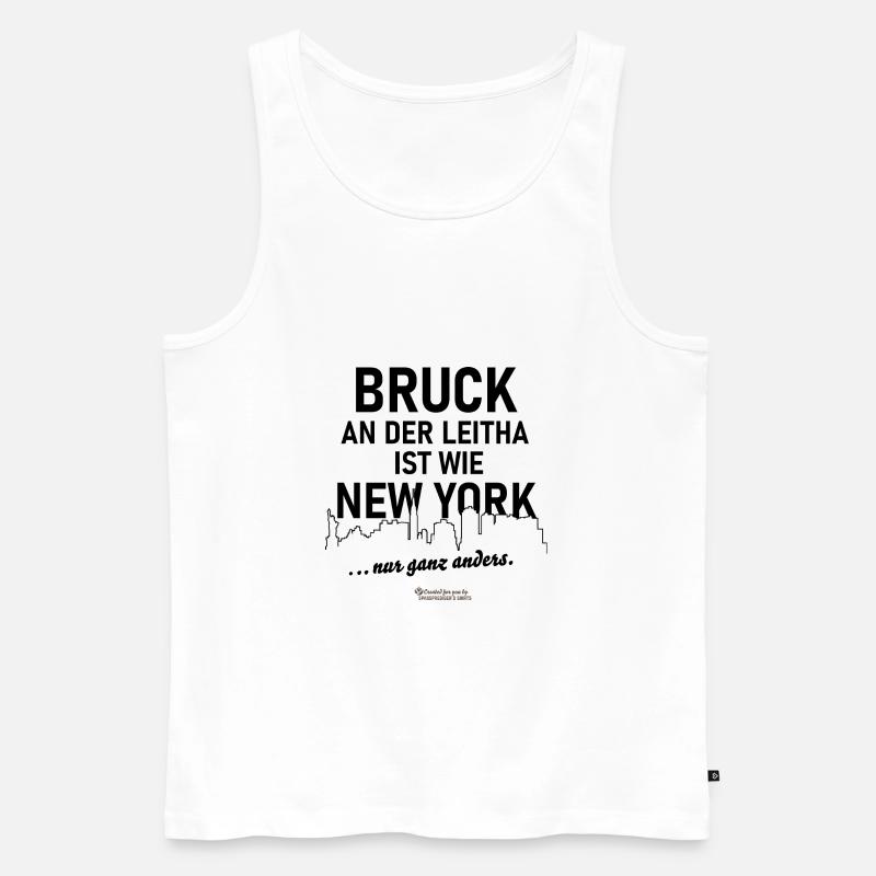 Bruck an der Leitha - Männer Premium Bio Tank Top - Weiß