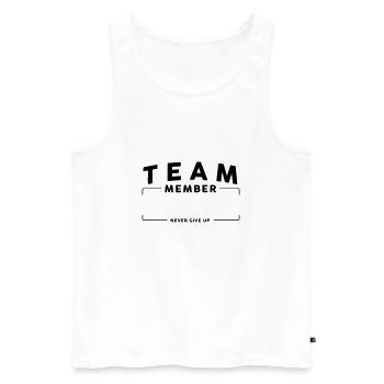 Customizable team team - Men's Premium Organic Tank Top - white - Front - AI Model Male 178 light (178cm)