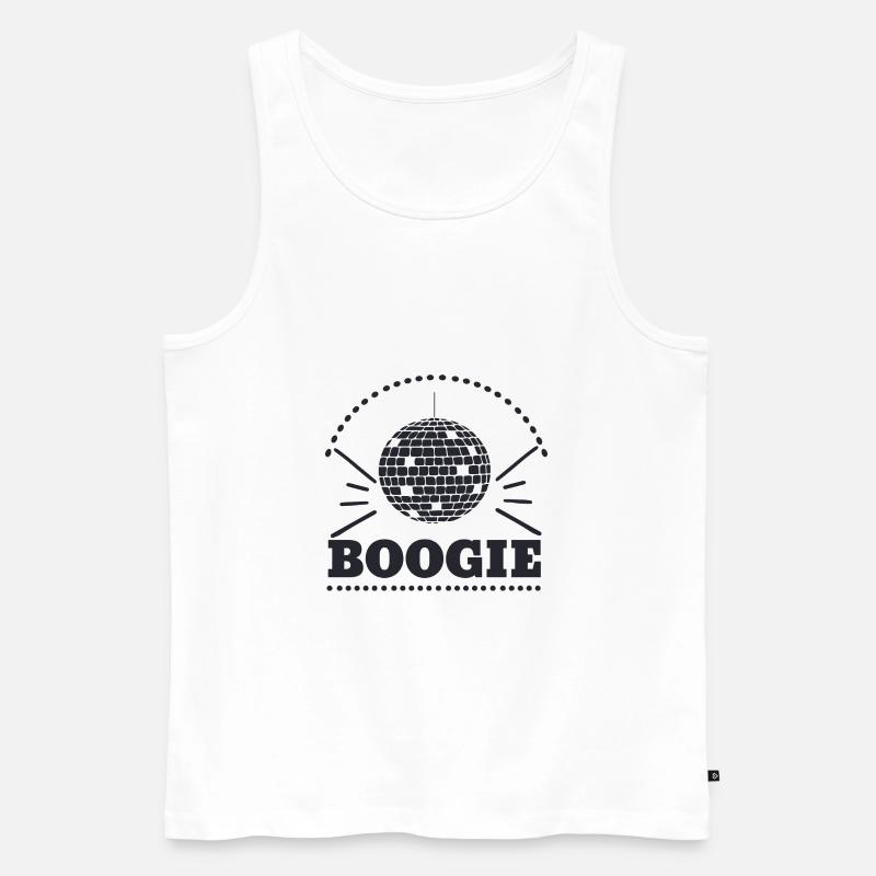 Boogie - Männer Premium Bio Tank Top - Weiß