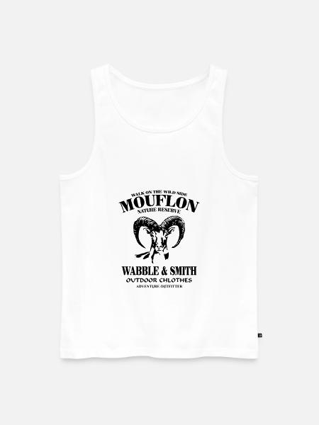 Mouflon - Men's Premium Organic Tank Top - white