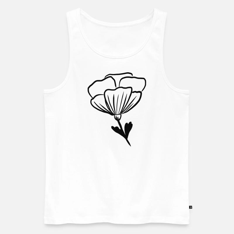 Blume Hübsch Blümchen Geschenk - Männer Premium Bio Tank Top - Weiß