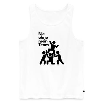 Teamwork - Männer Premium Bio Tank Top - Weiß - Vorne - Michal (187cm)