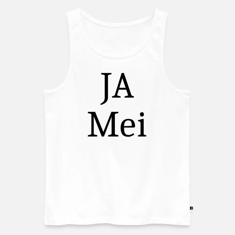 Ja Mei - Männer Premium Bio Tank Top - Weiß