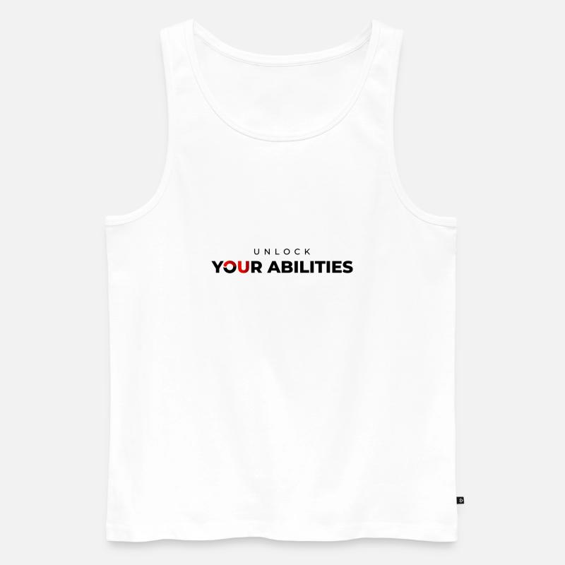 Unlock your Abilities Premium - Männer Premium Bio Tank Top - Weiß