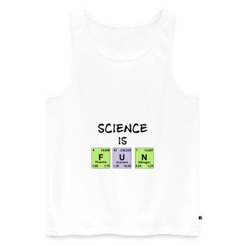 La science est amusante - Débardeur bio Premium Homme - blanc - Devant - AI Model Male 178 light (178cm)