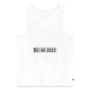 DAD 2022 Auto Kennzeichen Düsseldorf Vater Papa - Männer Premium Bio Tank Top - Weiß - Vorne - Michal (187cm)