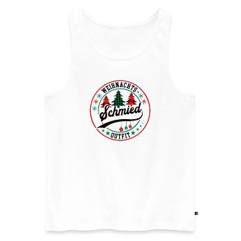 Schmied Weihnachten XMAS Schmiede Metallbauer - Männer Premium Bio Tank Top - Weiß - Vorne - Michal (187cm)